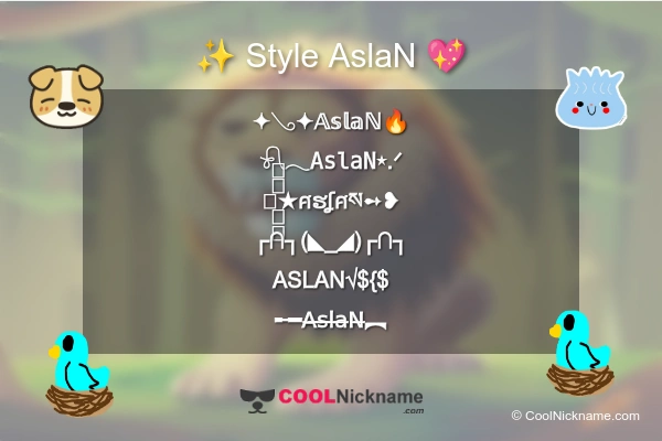 Stylish Nickname for AslaN