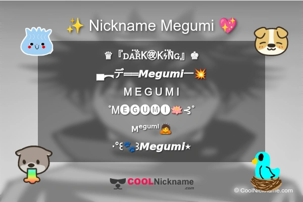 Stylish Nickname for Megumi
