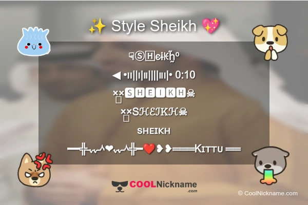 Stylish Nickname for Sheikh
