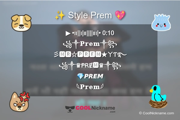 Stylish Nickname for Prem