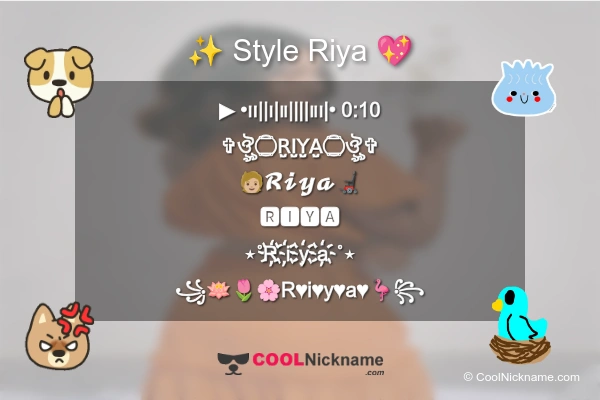 Stylish Nickname for Riya