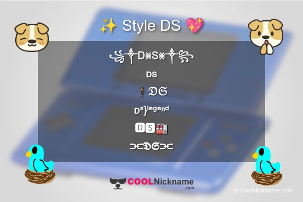 Stylish Nickname for DS
