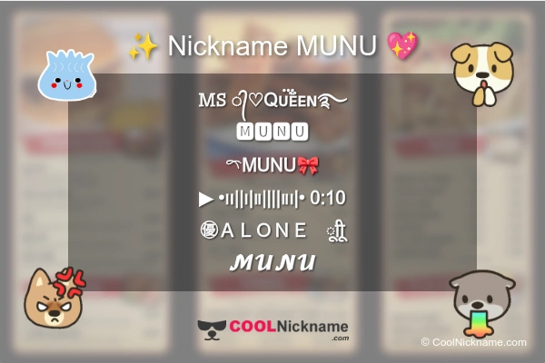 Stylish Nickname for MUNU