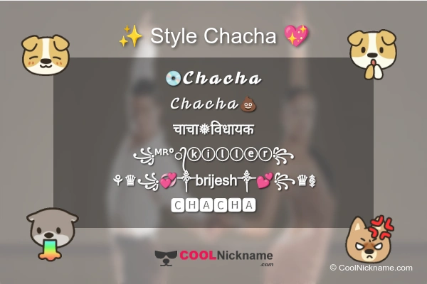 Stylish Nickname for Chacha