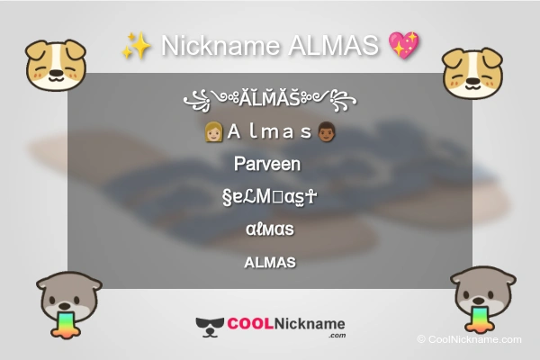 Stylish Nickname for ALMAS