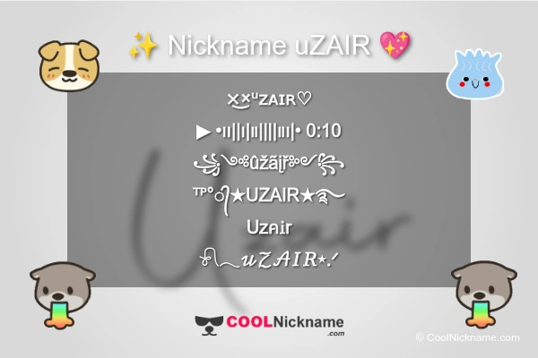 Stylish Nickname for uZAIR