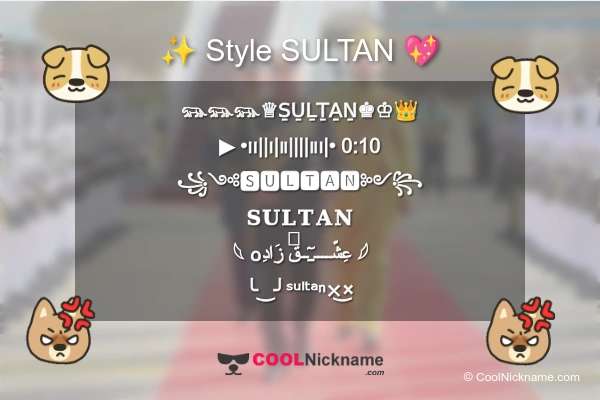 Stylish Nickname for SULTAN