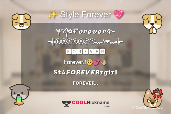 Stylish Nickname for Forever