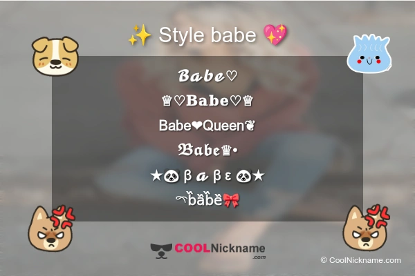Stylish Nickname for babe