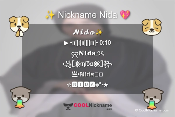 Stylish Nickname for Nida