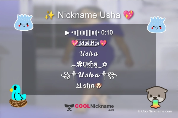Stylish Nickname for Usha