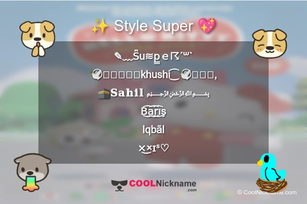 Stylish Nickname for Super