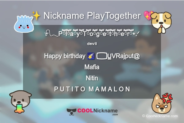 Stylish Nickname for PlayTogether