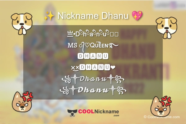 Stylish Nickname for Dhanu