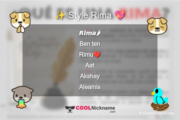 Stylish Nickname for Rima