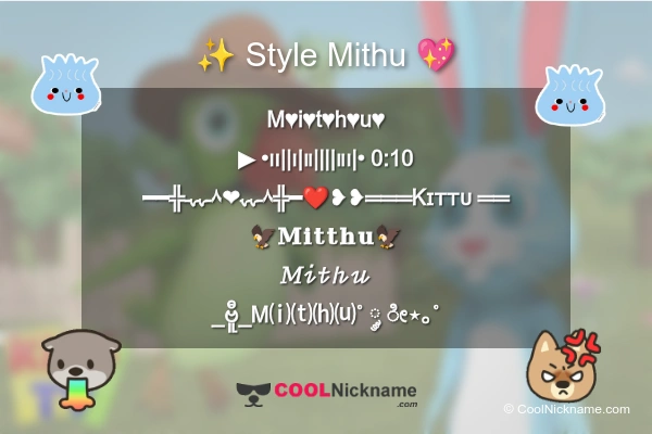 Stylish Nickname for Mithu