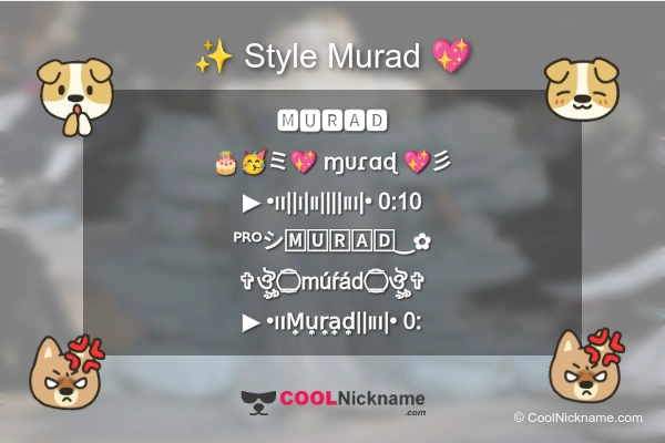 Stylish Nickname for Murad