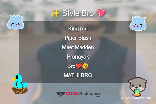 Stylish Nickname for Bro