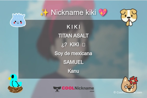 Stylish Nickname for kiki