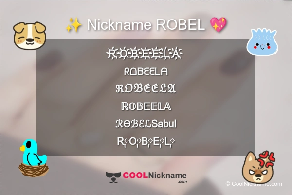 Stylish Nickname for ROBEL