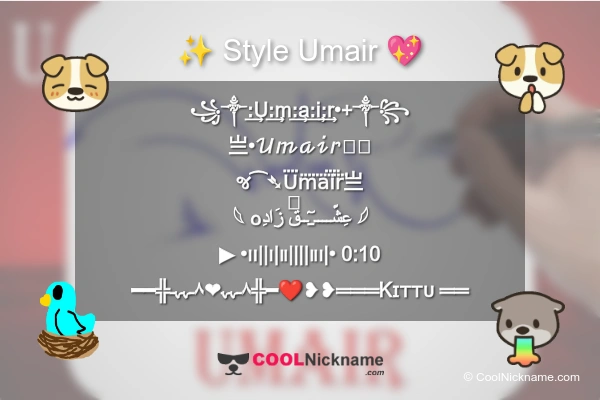 Stylish Nickname for Umair