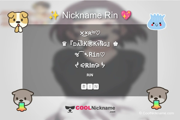 Stylish Nickname for Rin
