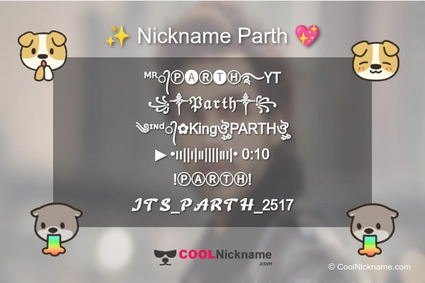 Stylish Nickname for Parth