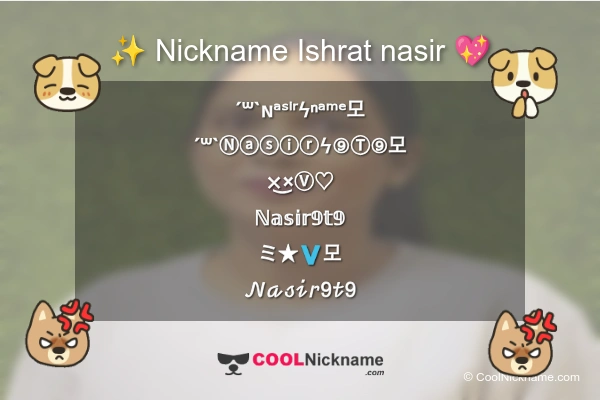 Stylish Nickname for Ishrat nasir