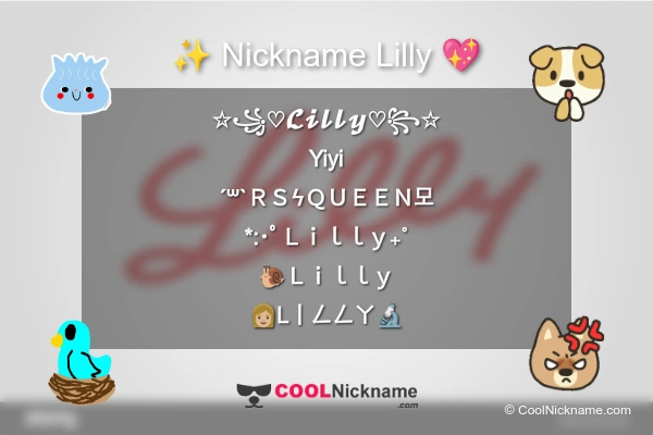 Stylish Nickname for Lilly