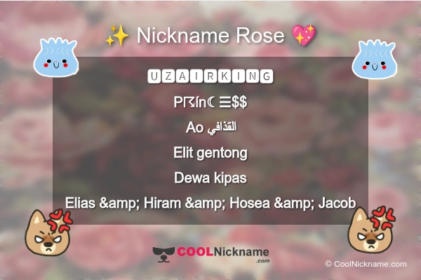 Stylish Nickname for Rose