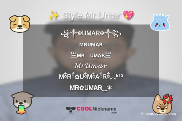 Stylish Nickname for Mr Umar