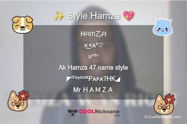 Stylish Nickname for Hamza