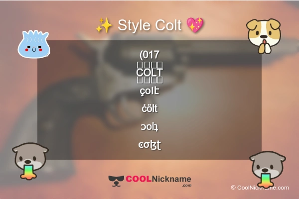 Stylish Nickname for Colt
