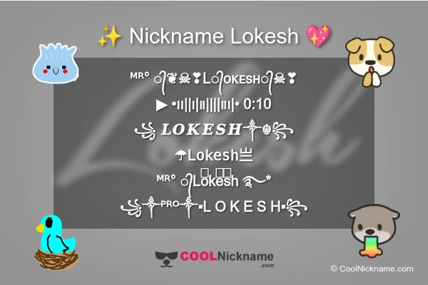 Stylish Nickname for Lokesh