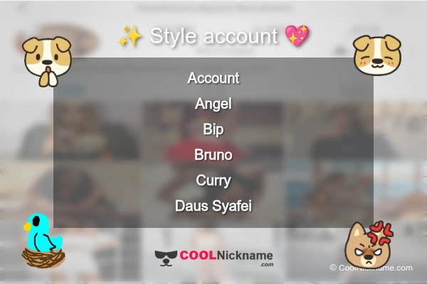 Stylish Nickname for account