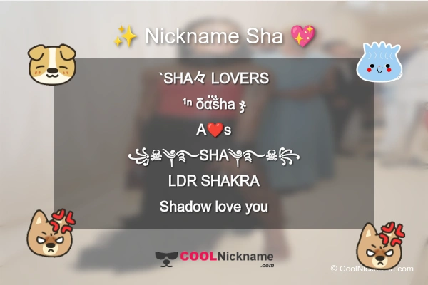 Stylish Nickname for Sha
