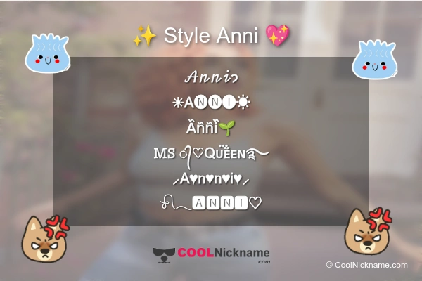 Stylish Nickname for Anni