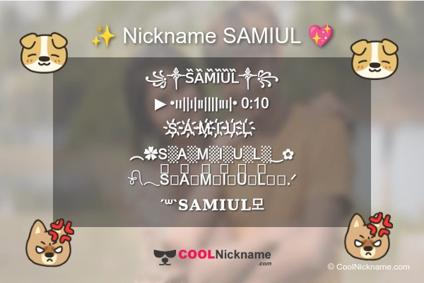 Stylish Nickname for SAMIUL