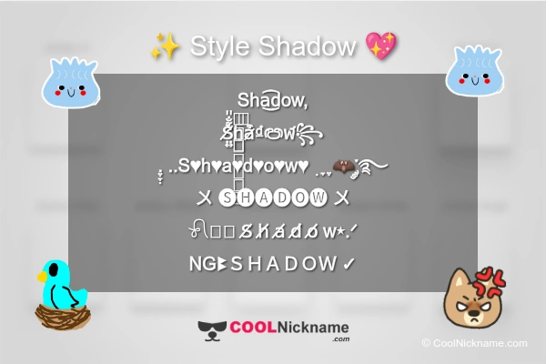 Stylish Nickname for Shadow