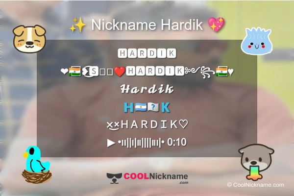 Stylish Nickname for Hardik