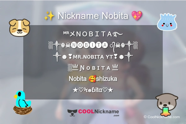 Stylish Nickname for Nobita