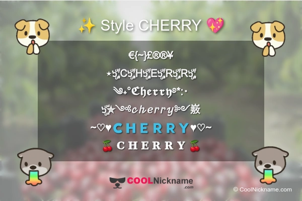 Stylish Nickname for CHERRY