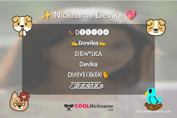 Stylish Nickname for Devika