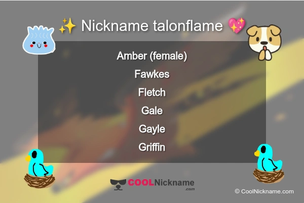 Stylish Nickname for talonflame