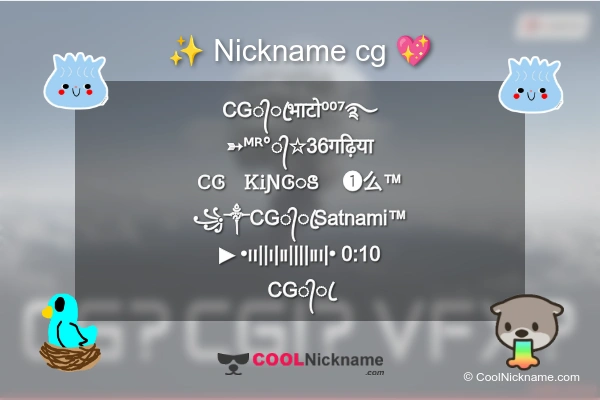 Stylish Nickname for cg