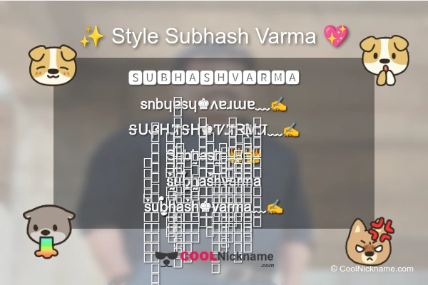 Stylish Nickname for Subhash Varma