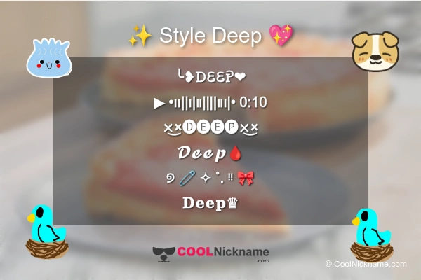 Stylish Nickname for Deep