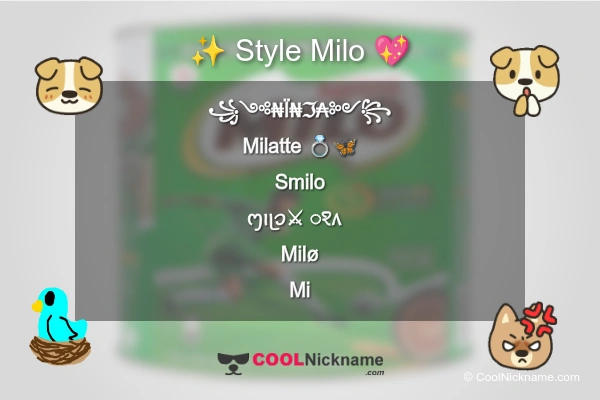 Stylish Nickname for Milo