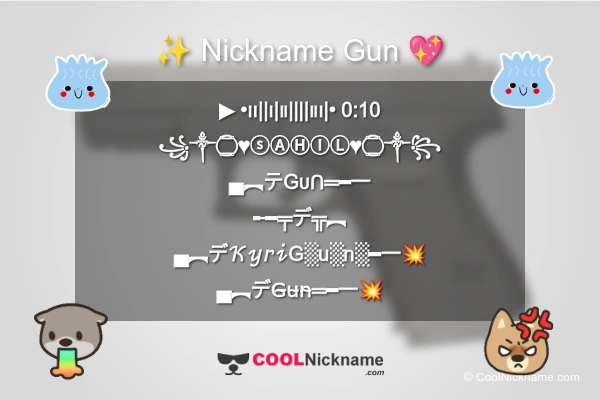 Stylish Nickname for Gun