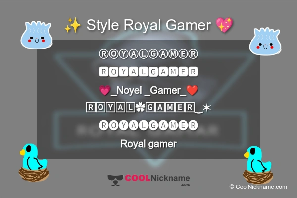 Stylish Nickname for Royal Gamer